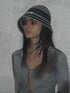 FLOWER DRAWSTRING TOPS -GRAYISH BLUE-